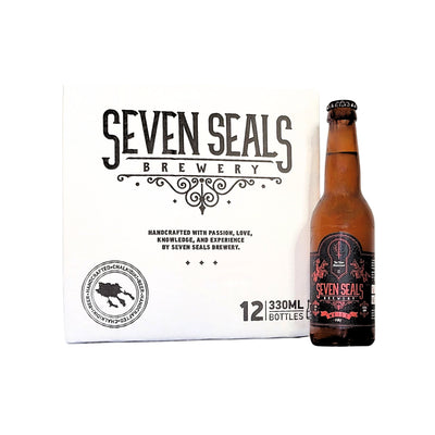 SEVEN SEALS The Fiery Horseman 'FURY' is a handcrafted traditional WEISS. Hazy, full of surprises with a fruity character, aromas of banana and clove, with a slightly spicy aftertaste. 330ml bottle. Case 12.