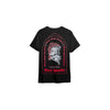 Seven Seals Black T-Shirt with White Knights and Red Trim, Back
